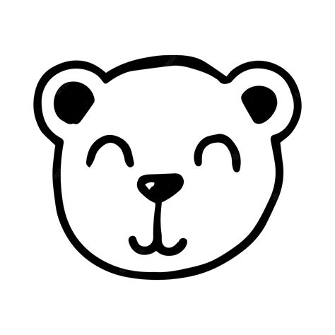 Teddy Bear Face Outline