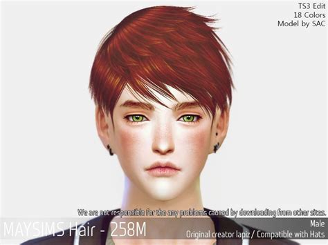 Maybe you would like to learn more about one of these? MAY Sims: MAY 258M hair retextured ~ Sims 4 Hairs | Sims 4 ...