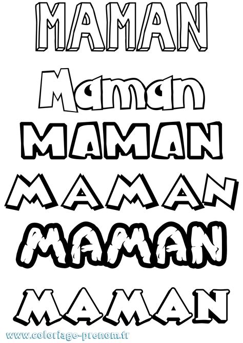 Cliquez á nouveau sur imprimer dans la fenêtre. Coloriage du prénom Maman : à Imprimer ou Télécharger ...