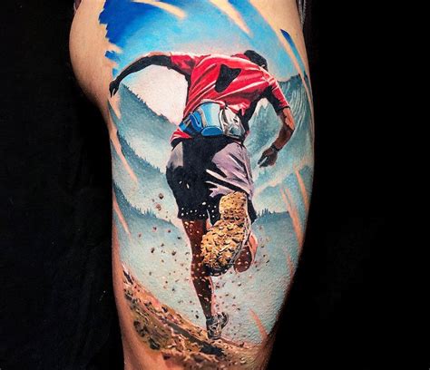 Trail Running Tattoo By Michael Taguet Photo