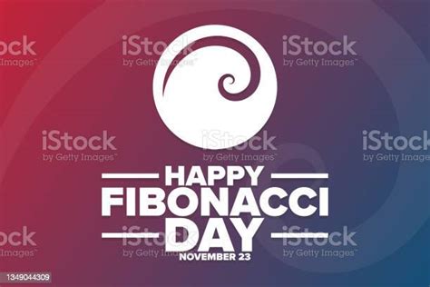 Happy Fibonacci Day November 23 Holiday Concept Template For Background