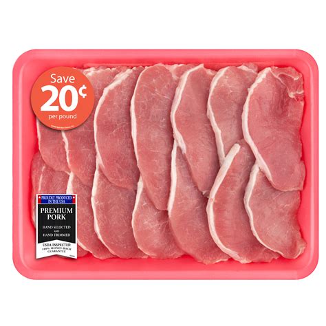 The meat may still have some wisps of pink in the center, according to the usda. Pork Center Cut Loin Chops Thin Boneless Family Pack, 2.0 - 3.2 lb - Walmart.com