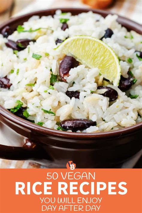 50 Vegan Rice Recipes You Will Enjoy Day After Day Rice Recipes Vegan