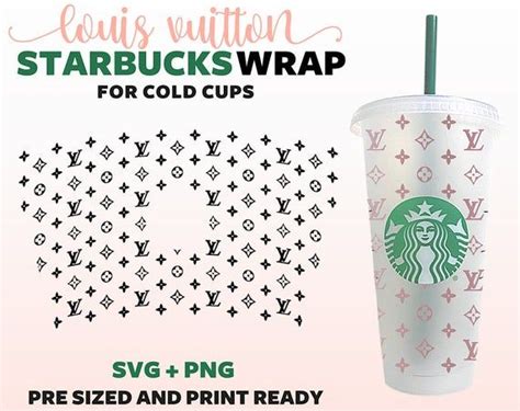 Louis Vuitton Starbucks Cup Svg Lv Pattern Starbucks Cold Cup Svg