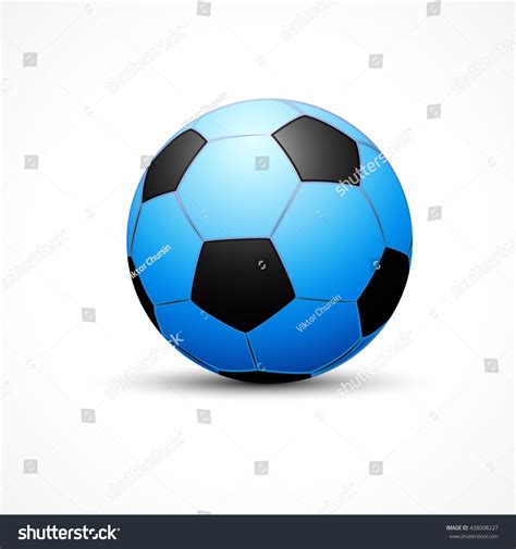 Soccer Ball Football Ball Blue Soccer Stock Vector Royalty Free