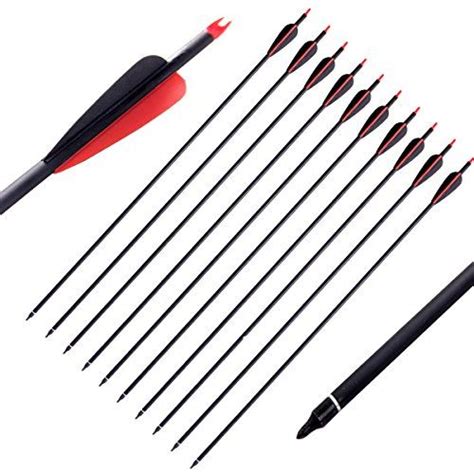 6 Pack Ms Jumpper Carbon Arrows 600 Spine Wood Grain Target Shafts With
