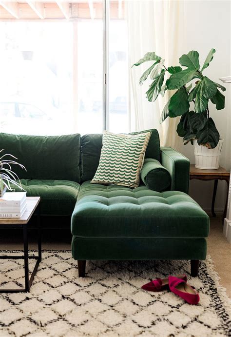 21 Best Green Velvet Sofas And How To Style Them