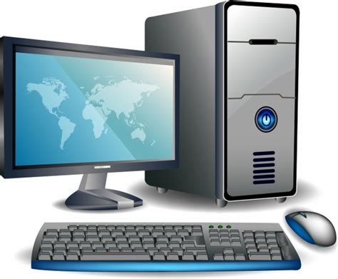 Desktop Computer Vector At Collection Of Desktop