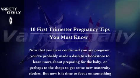 First Trimester Pregnancy Tips You Must Know Youtube