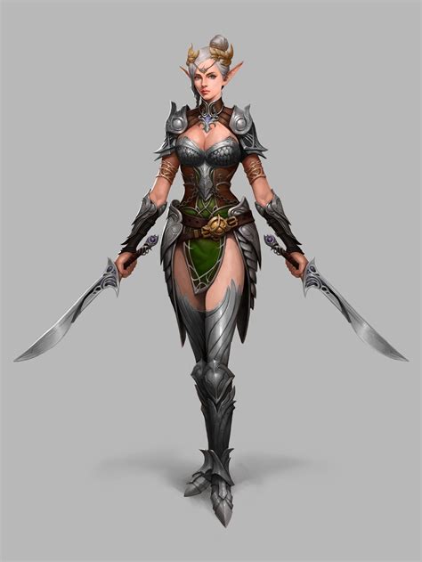 artstation elf wind lancer warrior woman fantasy female warrior concept art characters