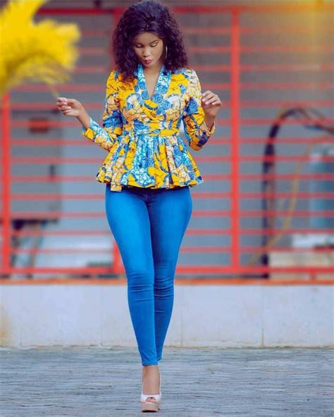 African Print Top With Jeans African Print Tops African Fashion