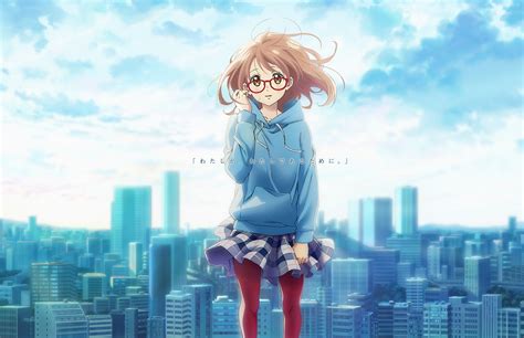 Glasses Anime Anime Girls Kuriyama Mirai Kyoukai No Kanata