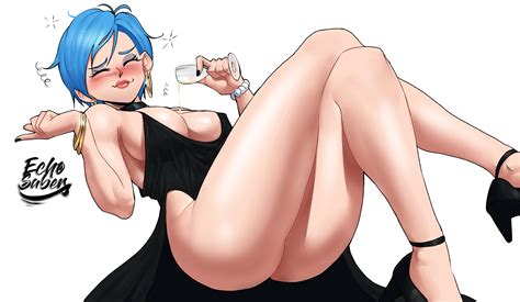 Rule 34 1girls Ass Big Breasts Black Dress Blue Eyes Breasts Bulma Briefs Cleavage Cocktail