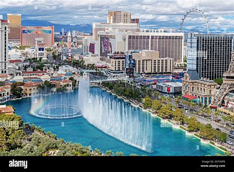 Las Vegas Nevada Panoramic View Of The Las Vegas Strip Stock Photo Alamy