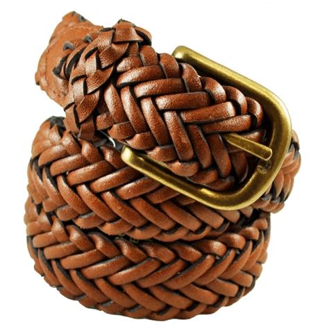 Brown Braided Mens Leather Belt 32 34 Sm From Ties Planet Uk