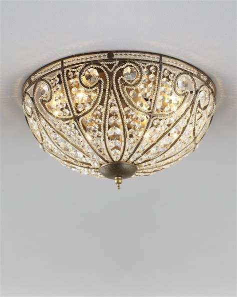 Can be used to decorate the dorm and improve the ambience. Elizabethan Large Flush-Mount Ceiling Light | Neiman Marcus