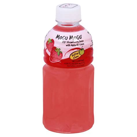 Mogu Mogu Strawberry Juice With Nata De Coco Shop Juice At H E B