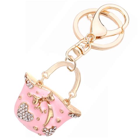 Creative Handbag Keychainrhinestone Bags Key Chains Ring Holder Charm