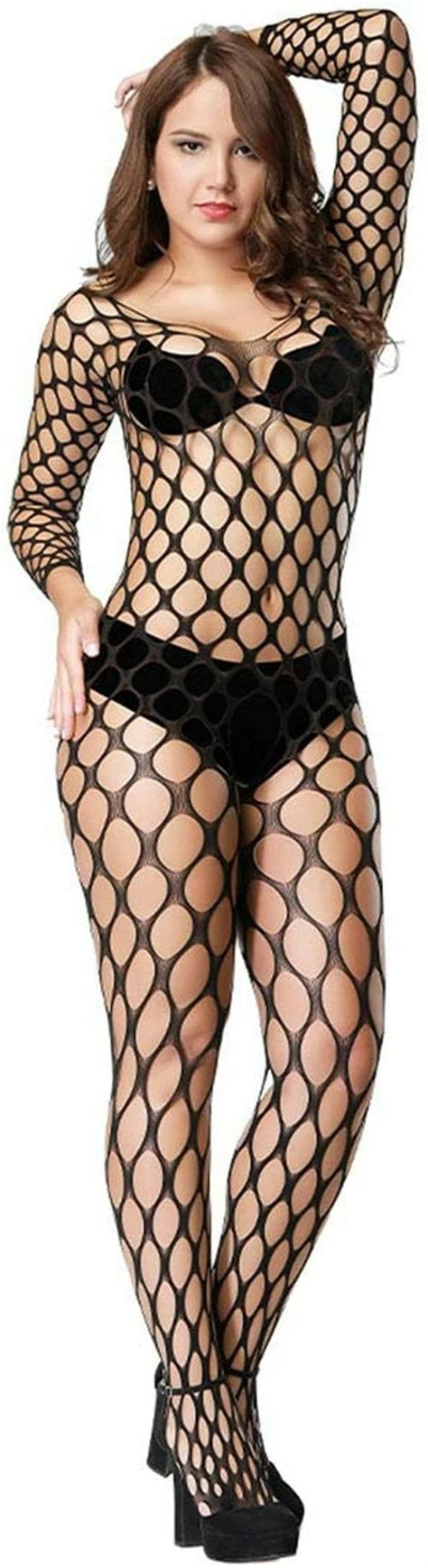 Ogimi Ohh Give Me Women Fishnet Hollow Cut Out Body Stocking Jiomart