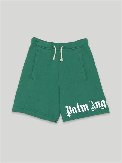 Logo Shorts In Green Palm Angels® Official