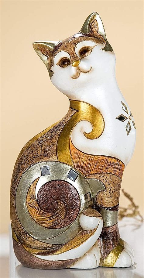 Gilde Exclusiva Figura De Gato Gato Figura Decorativa Gato Byzantini