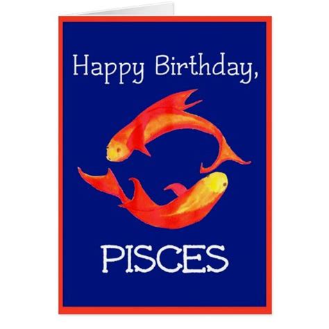 Pisces Birthday Card Zazzle