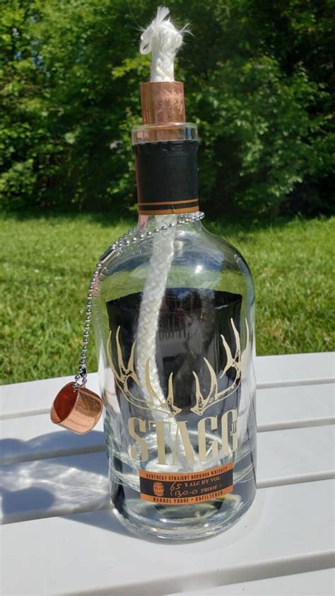 Liquor Bottle Tiki Torches Outdoor Oil Lamp Wick Lantern Etsy