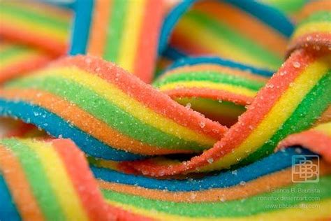 Rainbow Of Ribbons Party Food Sour Candy Rainbow Candy Food