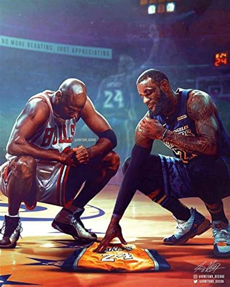 Painting Of Michael Jordan Lebron James Kobe Bryant And Steph Curry
