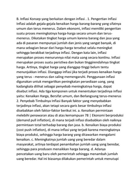 Inflasi - B. Inflasi Konsep yang berkaitan dengan inflasi. 1