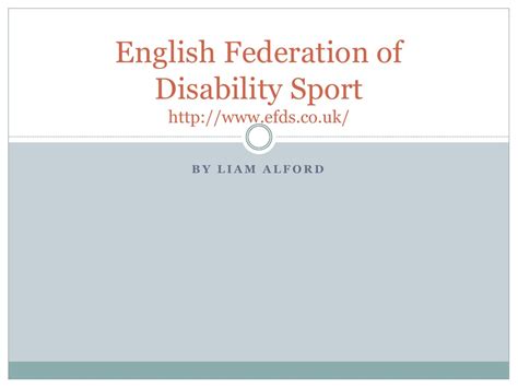 English Federation Of Disability Sport Pdf