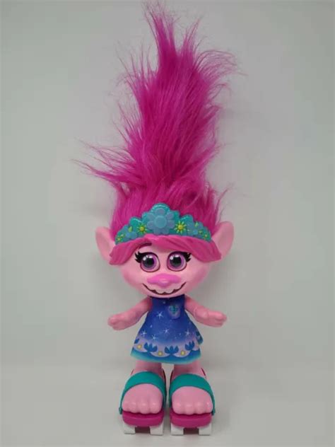 dreamworks trolls world tour interactive dancing hair poppy toy doll pink hair 17 09 picclick