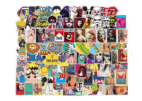 Set 100 Stickere diverse hipster - Taramul cadourilor ...