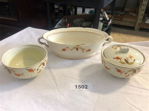 3 Hall Jewel Tea Dishes Graber Auctions
