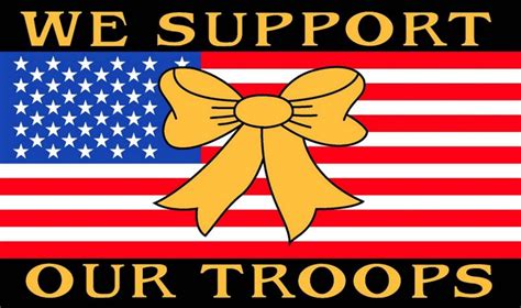 We Support Our Troops Usa Ribbon Flag 3×5 Foot