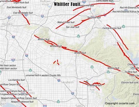 Los Angeles Earthquake Fault Map