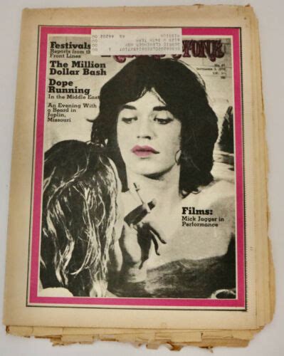 Rolling Stone Magazine Sept 1970 Mick Jagger Cover First Interracial