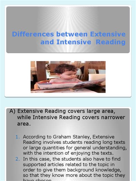 Differences Between Extensive And Intensive Reading Applied