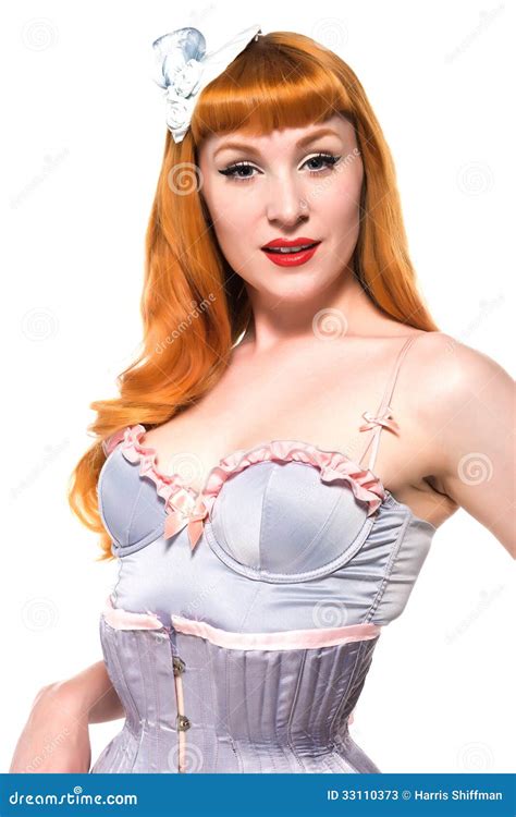 Redhead Stock Image Image Of Lingerie Gorgeous Beauty 33110373