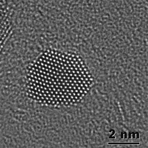 High Resolution Image Of A Gold Nanoparticle Obtained With An
