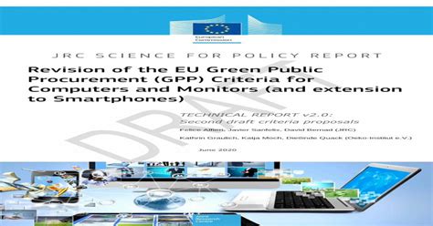 Revision Of The Eu Green Public Procurement Gpp Criteria Pdf