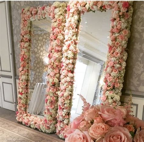 How To Decorate A Mirror With Flowers Mirror Ideas