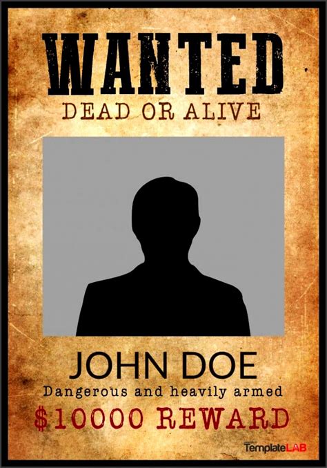 Modern Wanted Poster Template