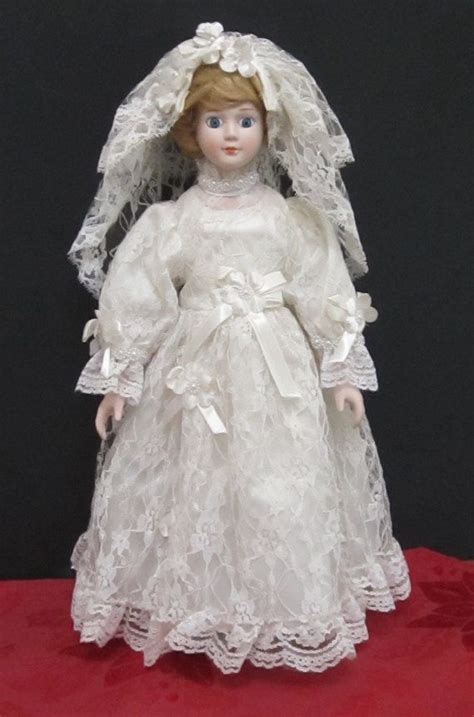 Porcelain Bride Dolls Jannette Richards 16 Porcelain Bride Doll Vintage Collectible C1970