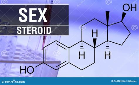 Sex Steroid Chemical Formula Sign 3d Rendering Isolated On White Background Sex Chemical