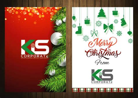Design A Christmas Card With Our Company Logo And Christmas Theme On