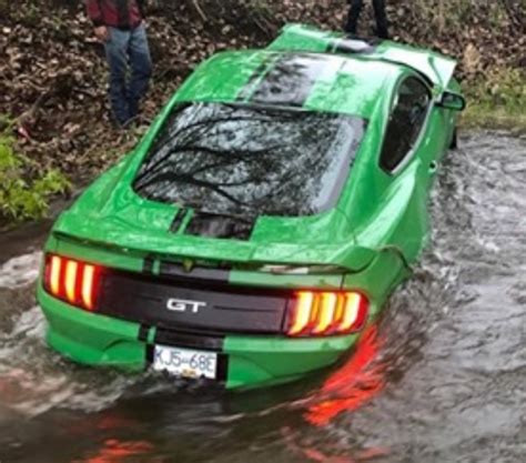 Canadian Buys 2019 Ford Mustang Gt Promptly Crashes In Creek Video