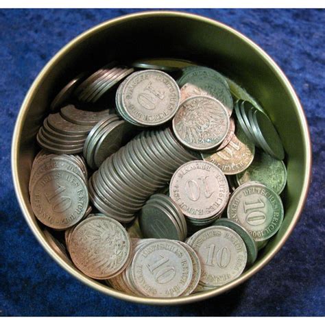 111 155 Old German 10 Pfennig Coins