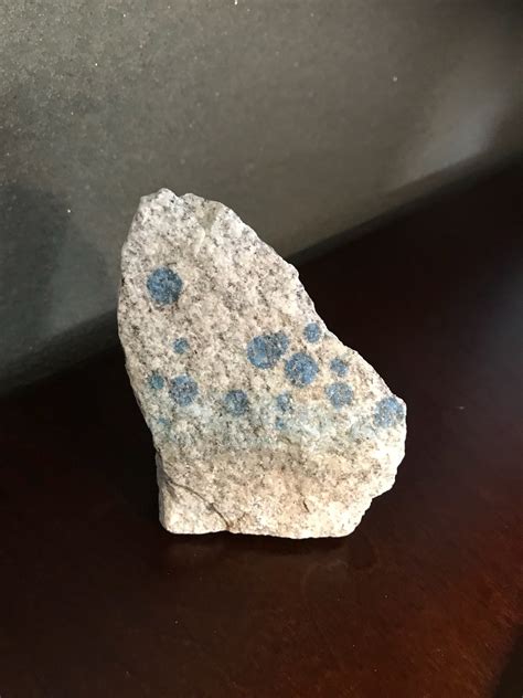 K2 Stone Standing Raw Azurite In Granite Pakistan 2074 Grams Cr3198