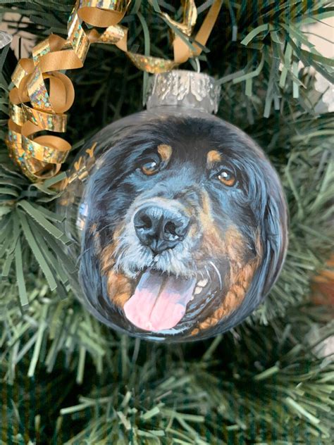 More Hand Painted Pet Portrait Ornaments And Memorials Etsy